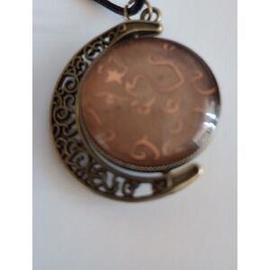 Bronze 2 Sided Moon Fidget‎ Pendant